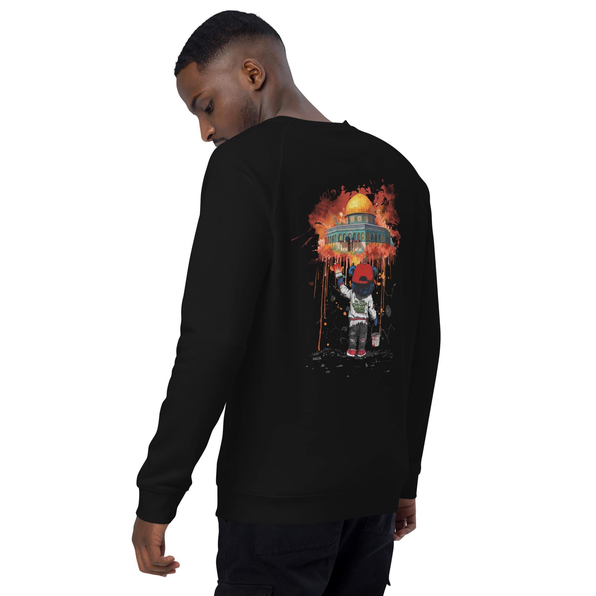 unisex-organic-raglan-sweatshirt-black-back-2-6975240ddd679